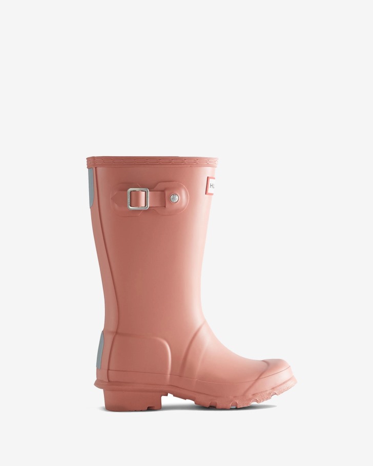Hunter Original Big Kids (5-11 Years) Rain Boots Rough Pink
