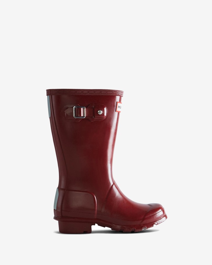 Hunter Original Big Kids (5-11 Years) Gloss Rain Boots Fall Red