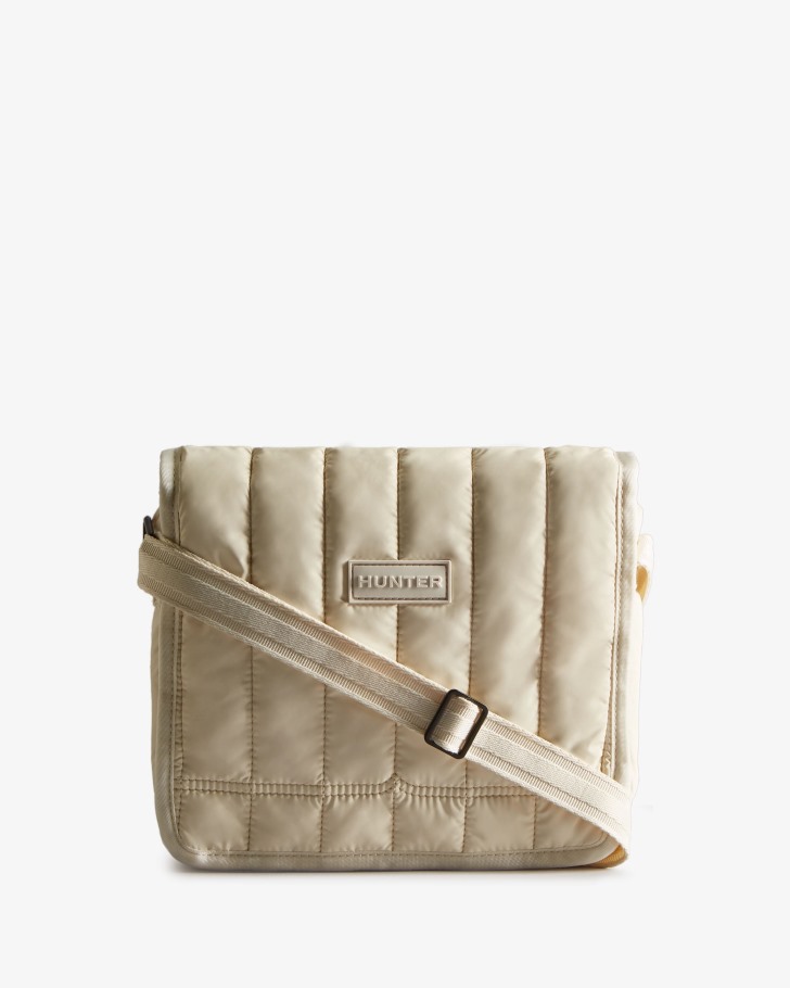 Hunter Intrepid Puffer Mini Messenger Bag White Willow