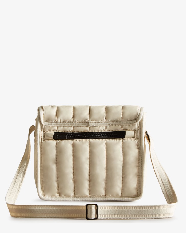 Hunter Intrepid Puffer Mini Messenger Bag White Willow