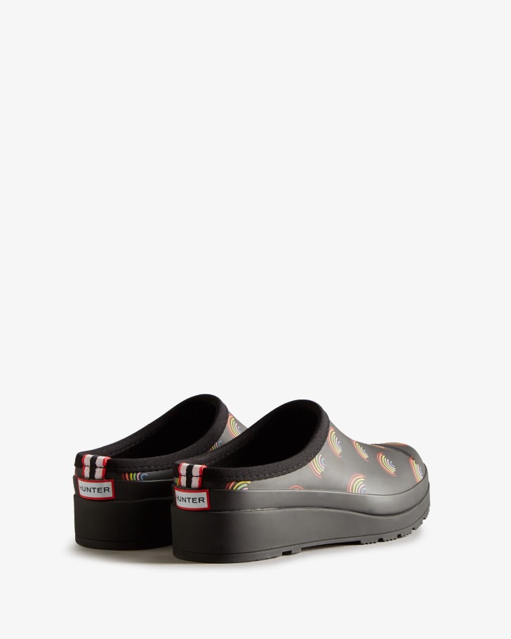 Hunter Women's Play Mini Rainbow Clogs Mini Rainbow Print