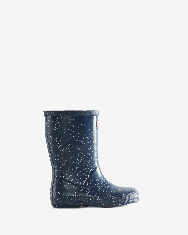 Hunter Kids First (18 Months-8 Years) Giant Glitter Rain Boots Valtameri Blue