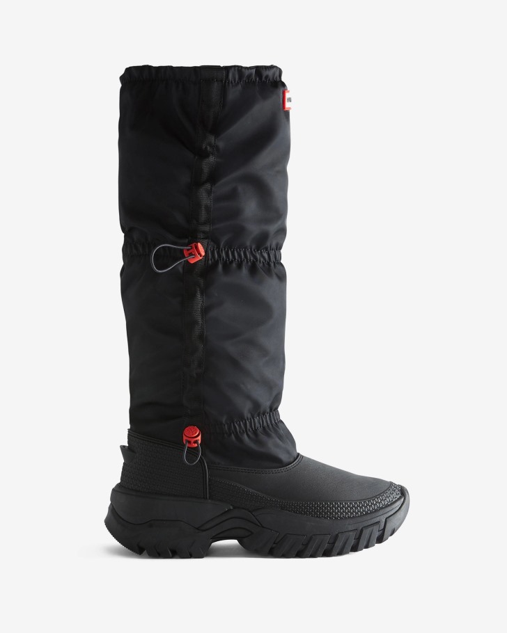 Hunter Women's Wanderer Insulated Tall Slouch Snow Boots Black
