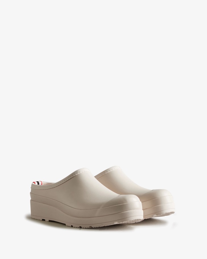 Hunter Women's Play Clogs Cast Pale Grey