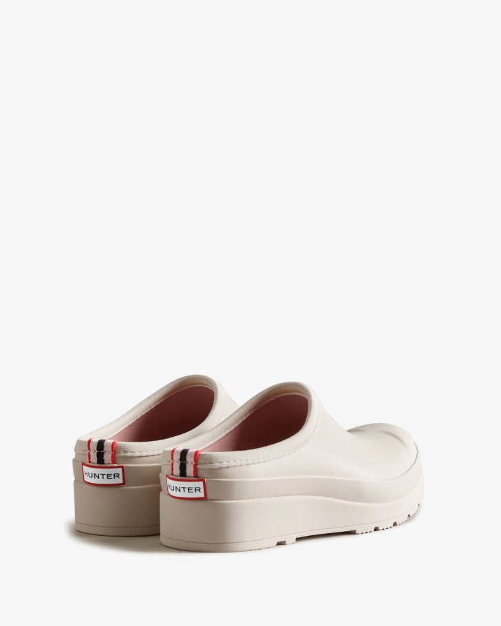 Hunter Women's Play Clogs Cast Pale Grey